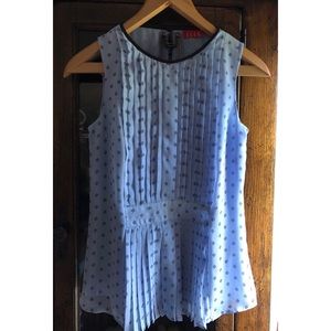 Elle Light Blue Peplum Top